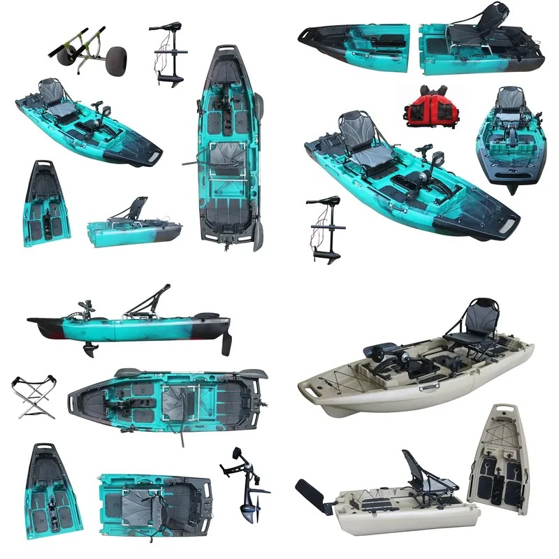 Fishing Boat Paddle - Populaire 1-persoons HDPE/PE zit-op-top gemotoriseerde zeekano