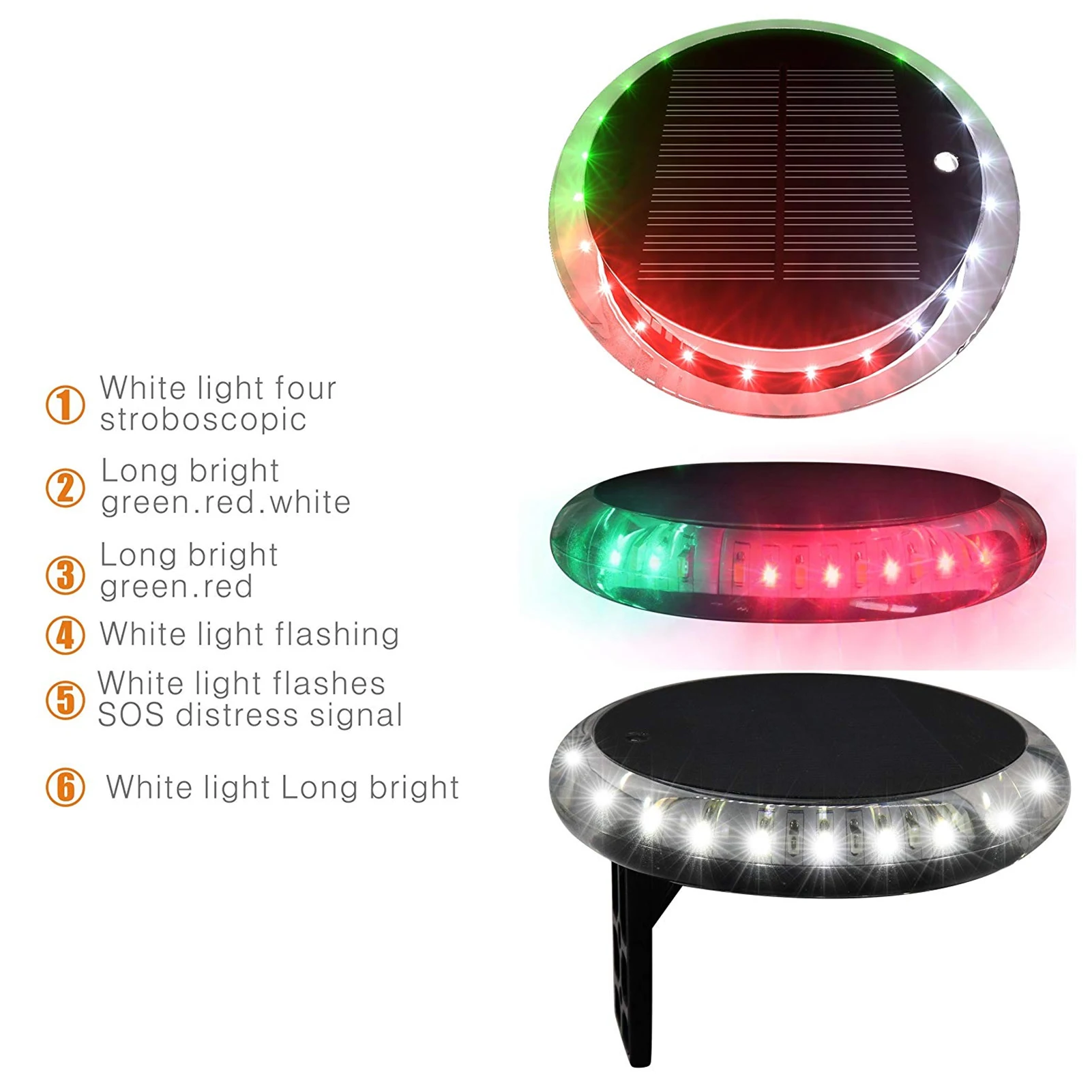 Fishing Boat Navigation Light - Navigatielamp Waterdicht 6 standen Boeglicht voor
