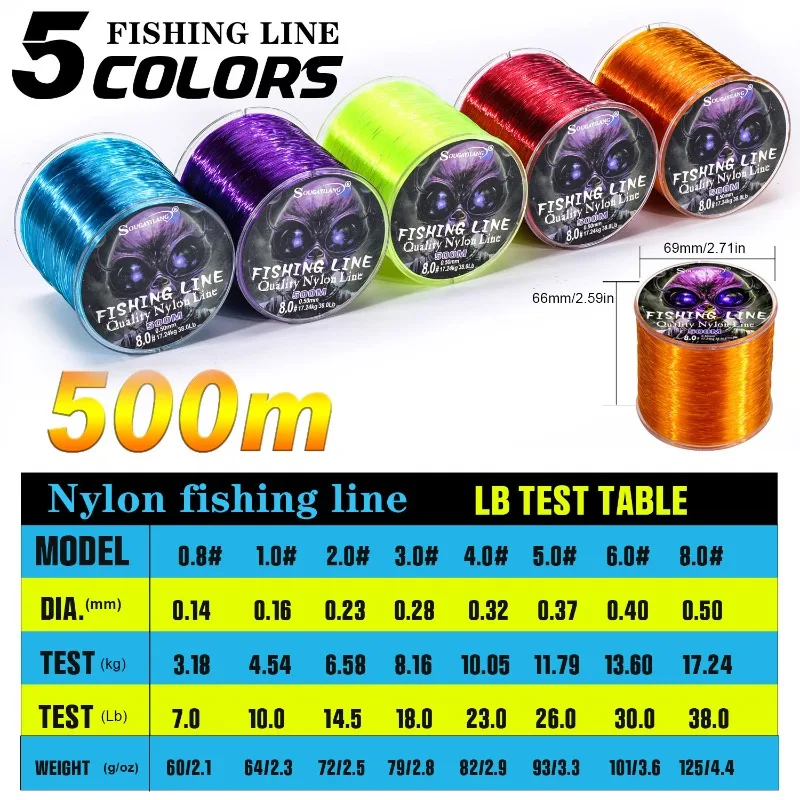 Sougayilang 100/500m Nylon Vis - Fishing Boat Oar recensie en prijs